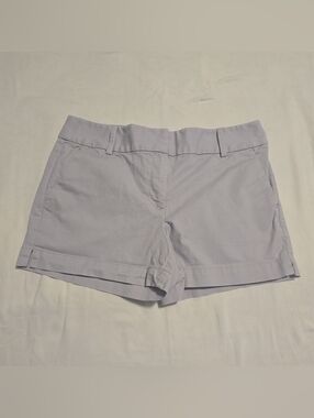 LOFT The Riviera Short Chino Shorts Women's 6 Light Gray Cotton Stretch 3.5"